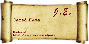 Jacsó Emma névjegykártya
