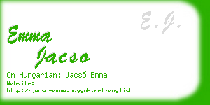 emma jacso business card